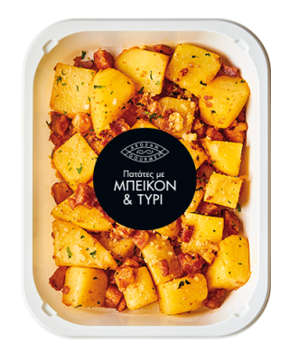 Πατάτες με μπέικον & τυρί