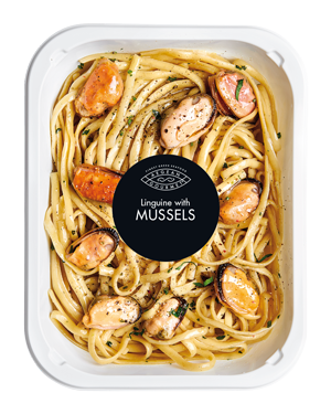 Linguine with mussels