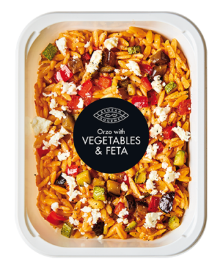 Orzo with vegetables & feta